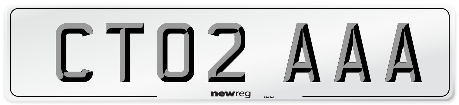 CT02 AAA Number Plate from New Reg
